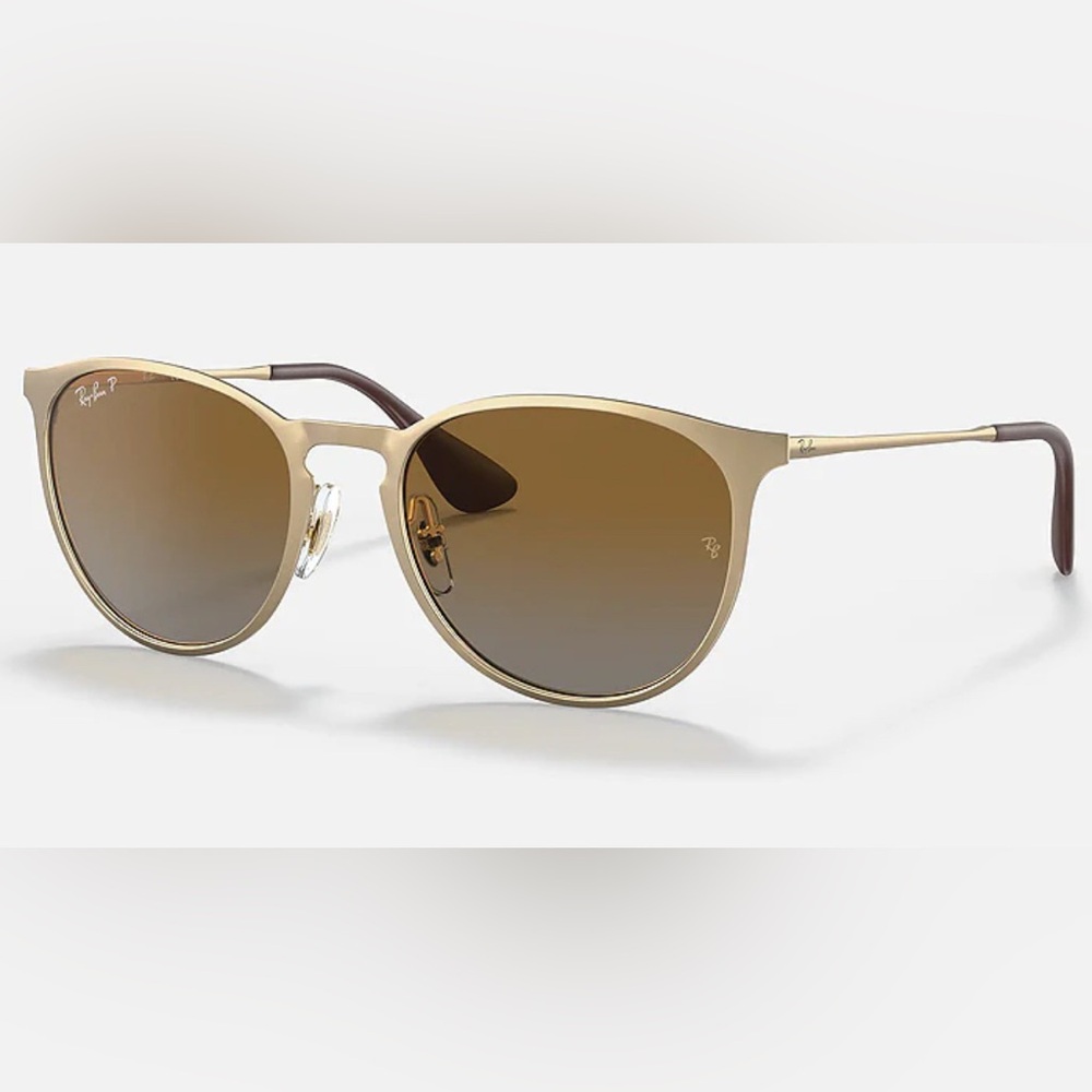 Ray-Ban Erika Matte Gold/Brown Polarized Sunglasses